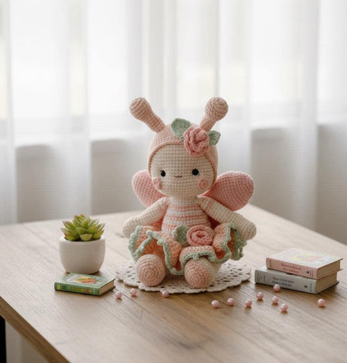 Peluche Papillon au Crochet Fait Main