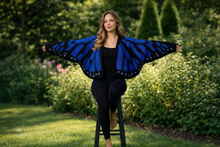 Patron Cardigan Papillon Monarque Au Crochet